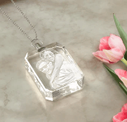 Necklace Rectangle Crystal